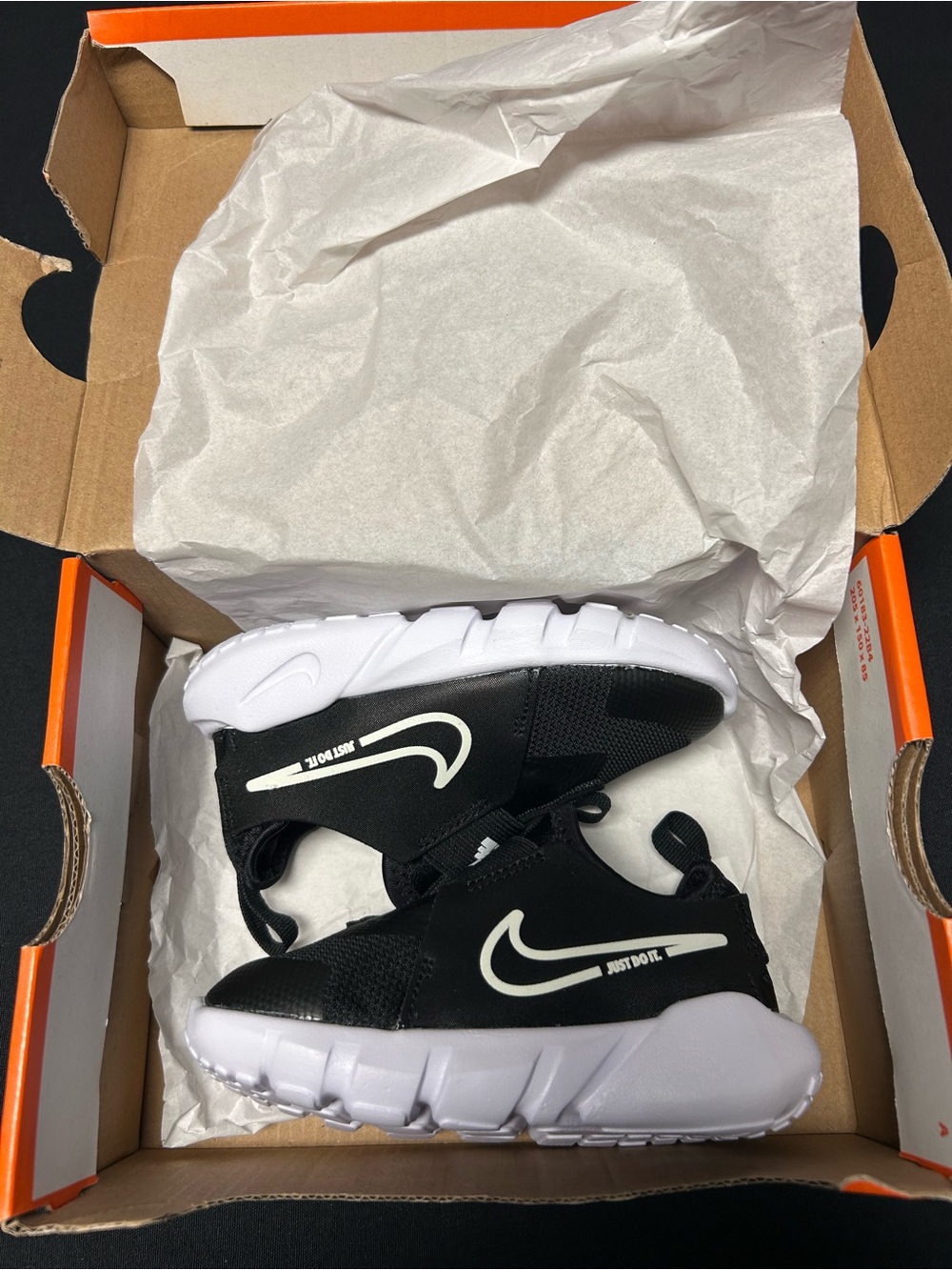 Nike Flex Runner 2 TDV Black White Toddler Shoes Size 7c Sneakers Trainers